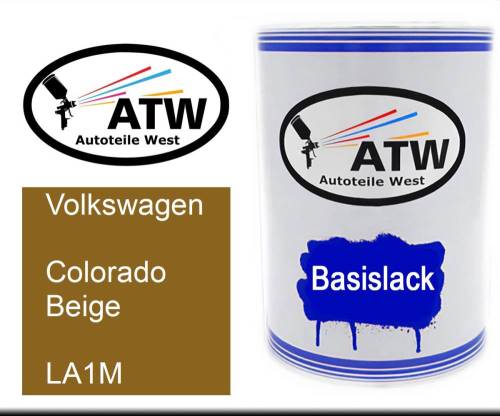 Volkswagen, Colorado Beige, LA1M: 500ml Lackdose, von ATW Autoteile West.